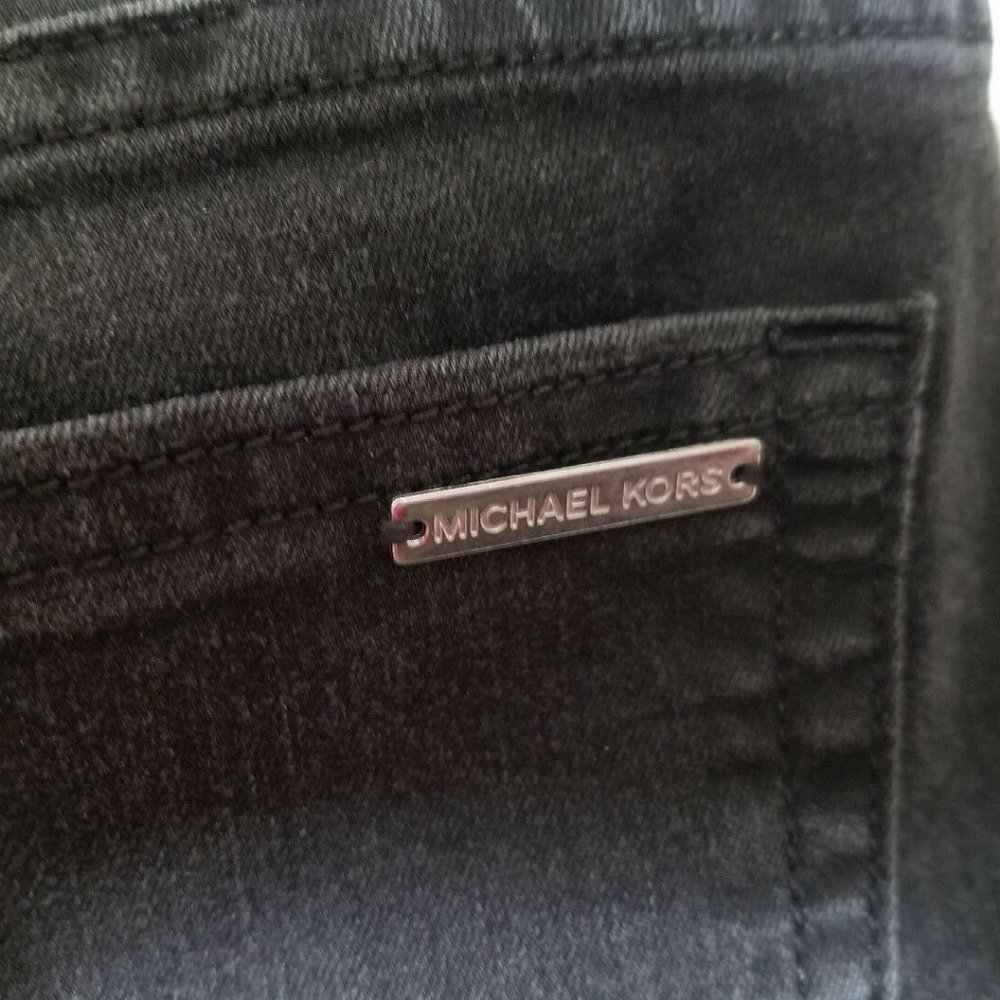 ⬇⬇⬇⬇⬇⬇  NWT Michael Kors 6 Black Skinny braided Jeans - Picture 8 of 8